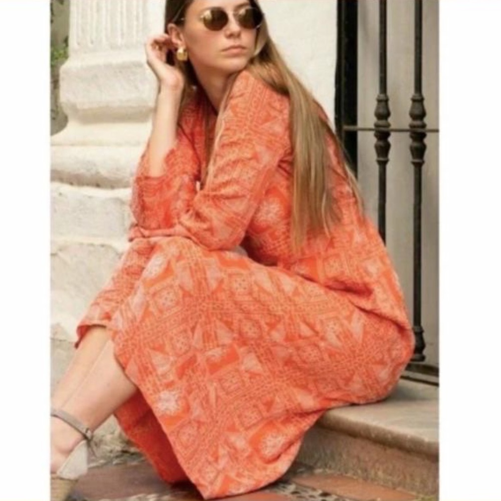 Zara burnt orange dress medium